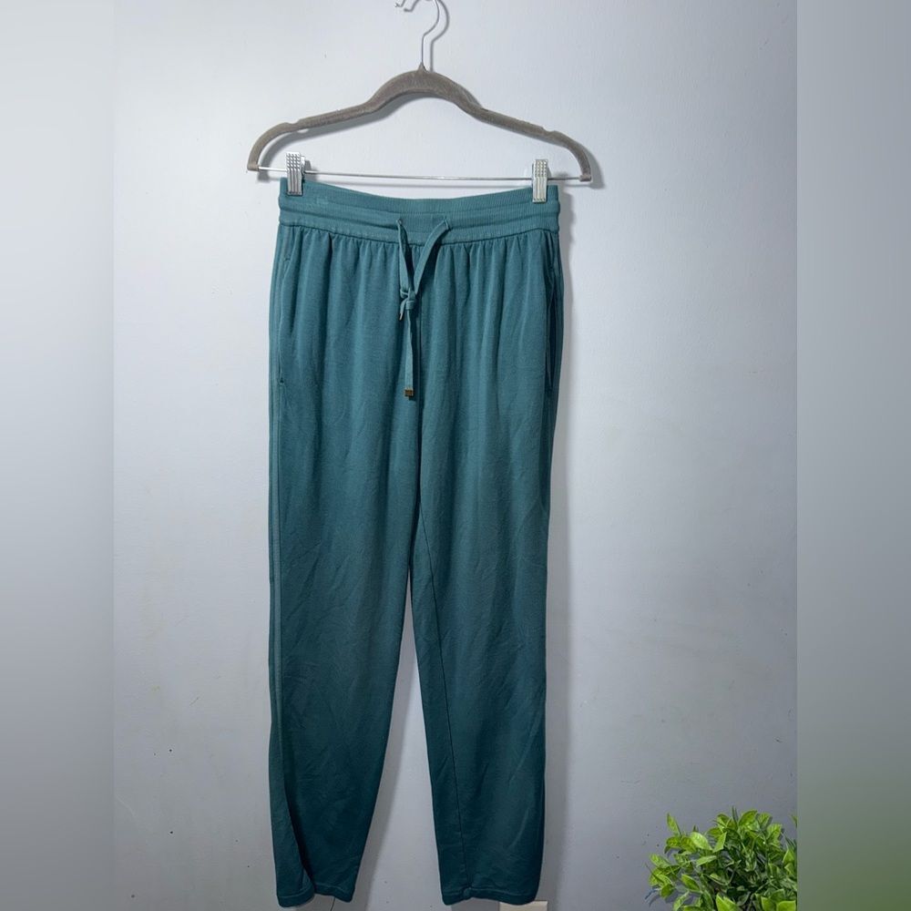 SOFT SURROUNDINGS women’s Drawstring Lounge Straight Leg Pants in dusty teal Sm